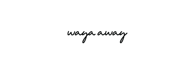 Waya Away logo for travel and adventure branding, featuring a sleek, modern design that captures the.
